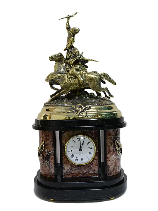 Часы каминные "Джигитовка"